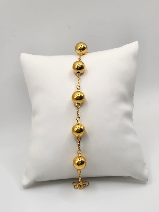 22K / 916 Gold - Ivry Chelsea Modest Ball Bracelet  - 12.76 gm