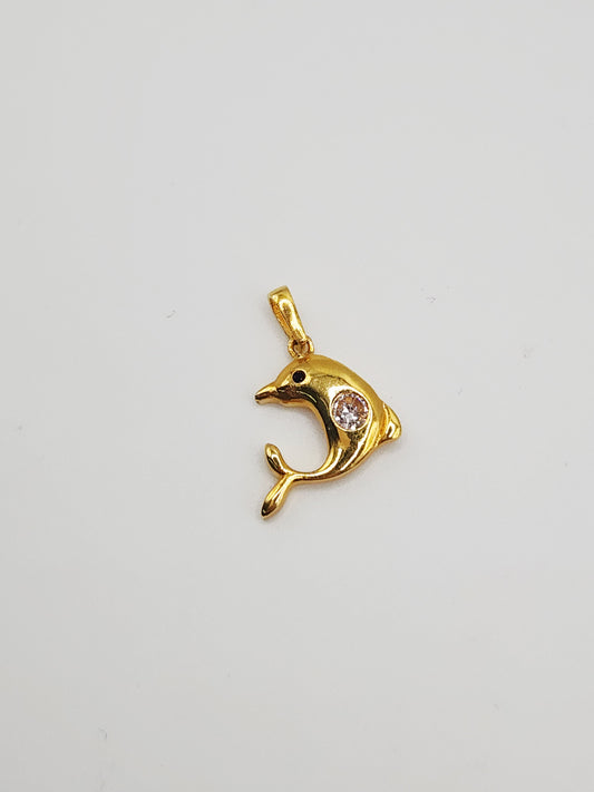22K / 916 Gold - Inspire Ivry Patricia Dolphin Pendant - 1.75 gm