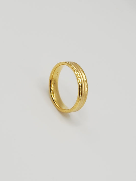 22K / 916 Gold - Inspire Ivry Olivia Dot Rim Ring - 3.43 gm