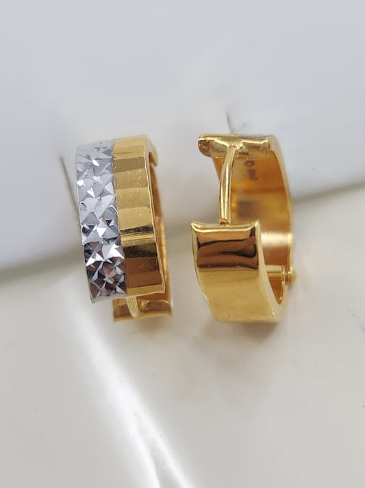 22K / 916 Gold - Inspire Ivry Diane Dual Tone Earring - 2.73 gm