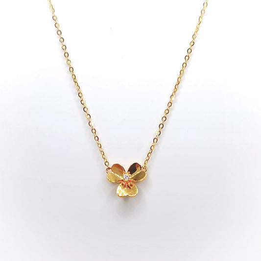 22K / 916 Gold - LOVE and Flower Necklace - 3.11 gm