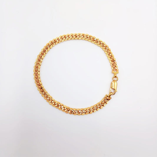 22K / 916 Gold - D/Cut Interlock Bracelet - 10.42 gm