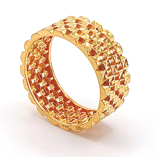22K / 916 Gold - D/Cut Ring Size 17 - 4.05 gm