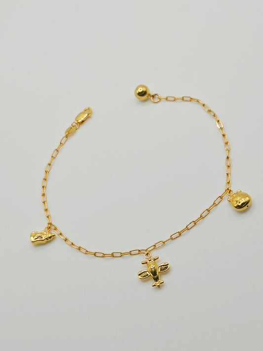 22K / 916 Gold - Inspire Chieti Remy Aero Bracelet Triplet - 3.48 gm