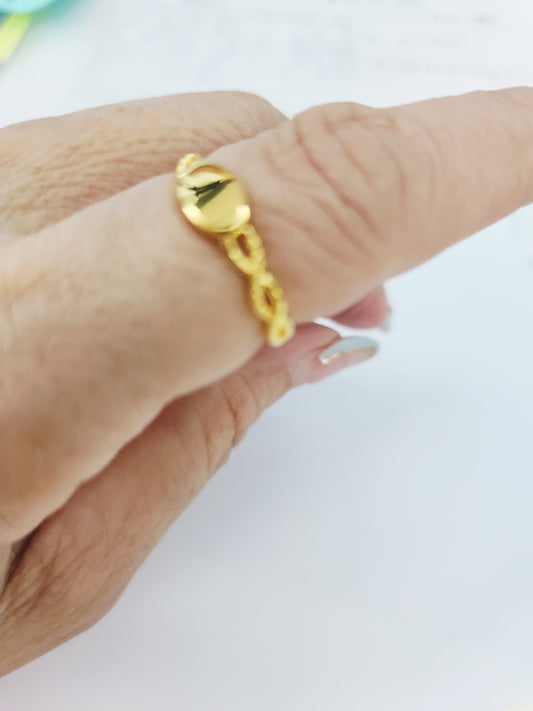 24K / 999 Gold - Inspire Chieti Luna Ring Twin - 2.64 gm