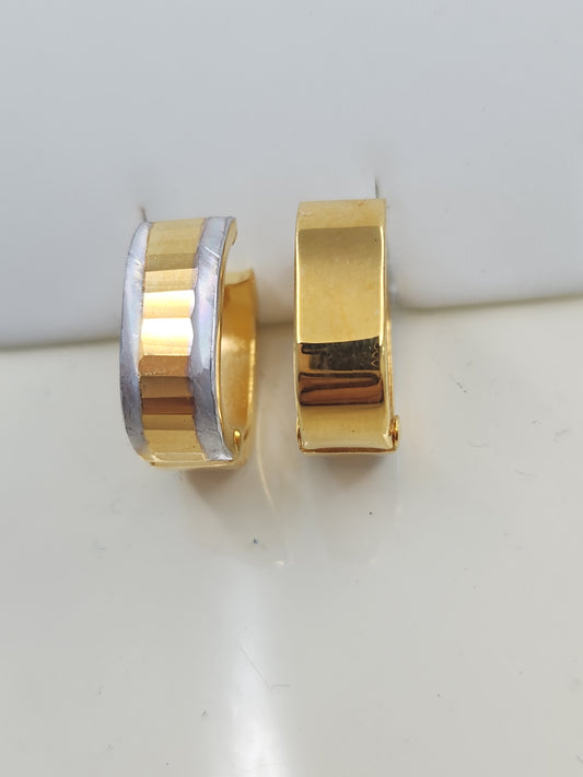 22K / 916 Gold - Inspire Ivry Diane Dual Tone Earring - 2.72 gm
