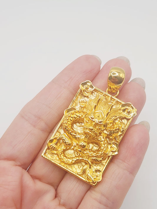 22K / 916 Gold - Inspire Ivry Olivia Dragon Pendant - 35.85 gm