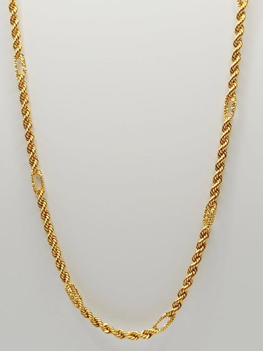 22K / 916 Gold - Ivry Kylie Rope Necklace - 16.54 gm
