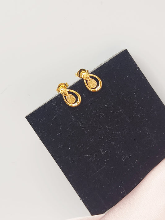 22K / 916 Gold - Inspire Chieti Queen Teardrop Earring Twin - 2.14 gm