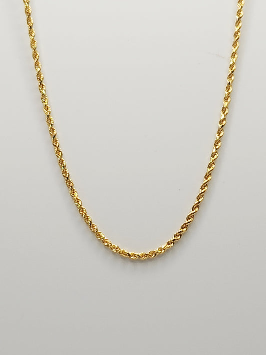 22K / 916 Gold - Ivry Kylie Rope Necklace - 7.89 gm