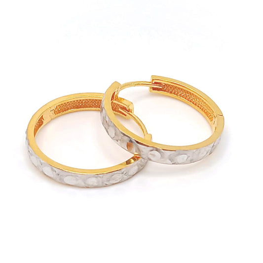 22K / 916 Gold - Inspire 2 Tones Clip Earring - 6.18 gm