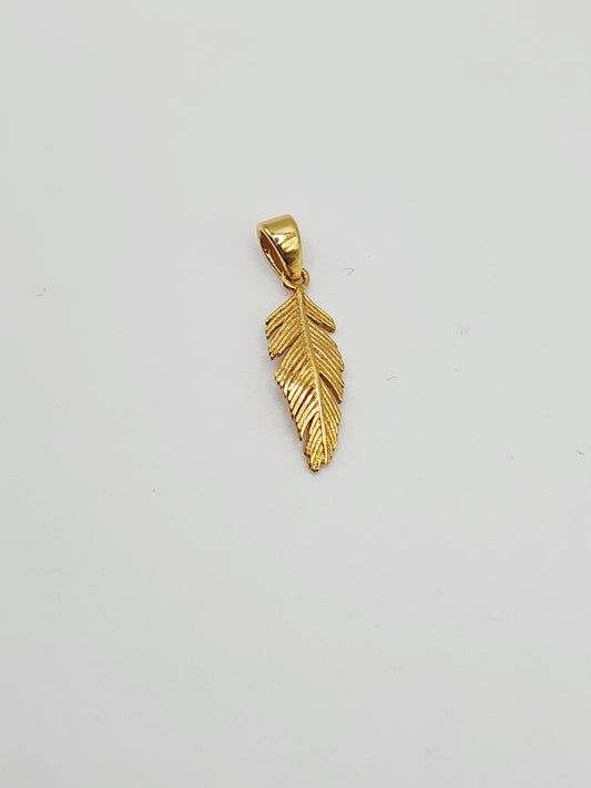 22K / 916 Gold - Inspire Ivry Patricia Feather Pendant - 1.02 gm