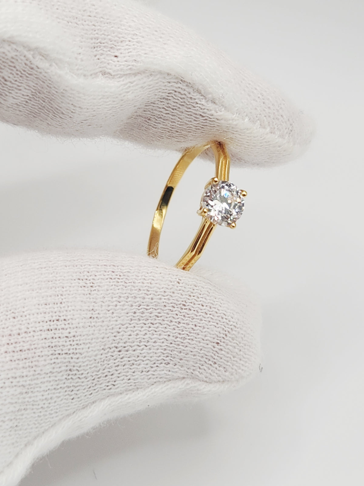 22K / 916 Gold - Ivry Ukiyo Stone Ring - 1.55 gm
