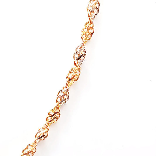 22K / 916 Gold - Inspire 2 Tones Twist Necklace - 6.91 gm