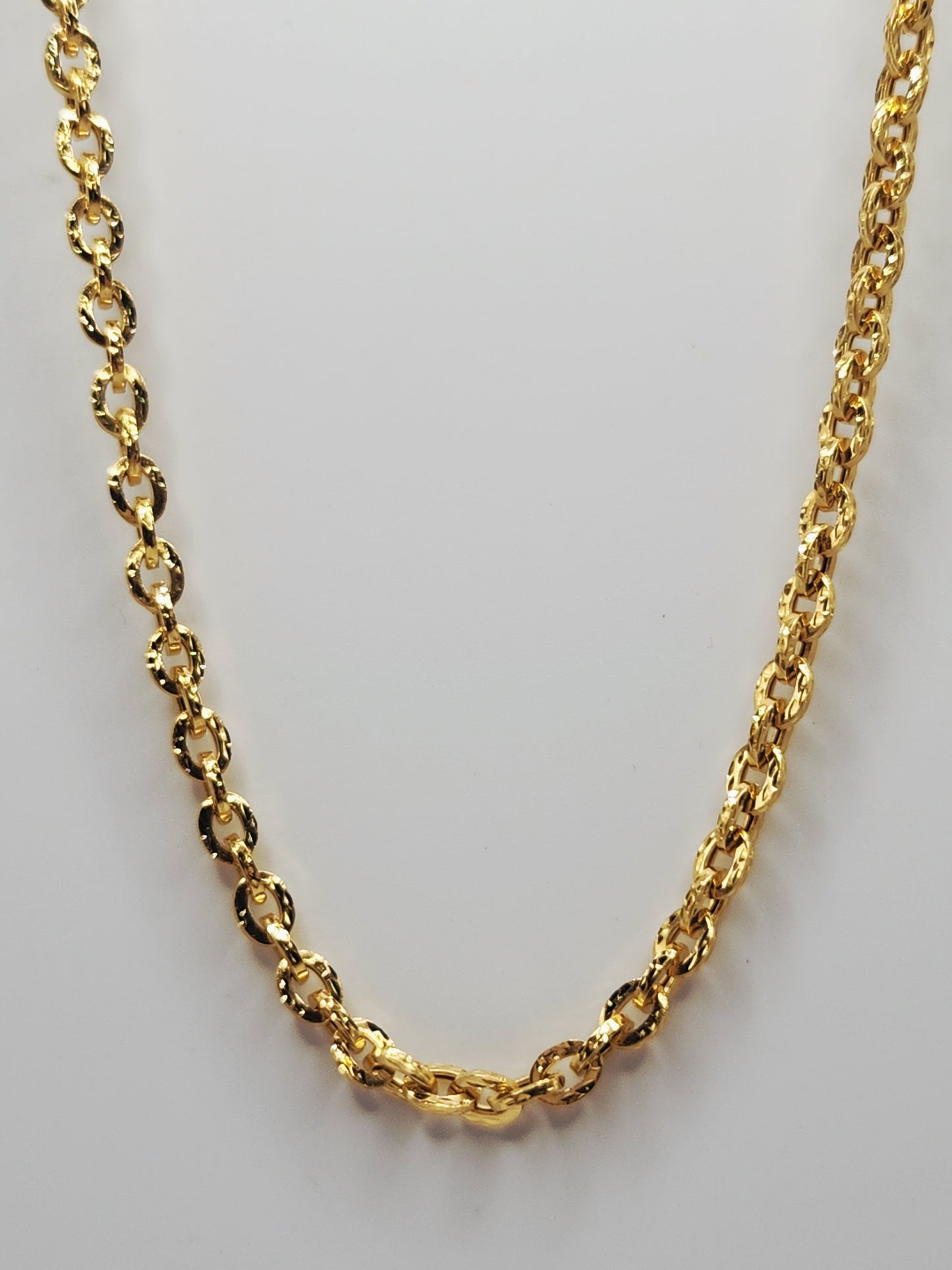 22K / 916 Gold - Inspire Ivry Queen Oval Necklace - 12.62 gm