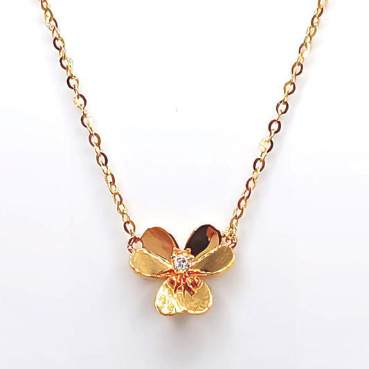 22K / 916 Gold - LOVE and Flower Necklace - 3.11 gm