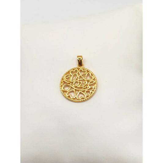 22K / 916 Gold - Inspire Bianca Round Hearts Pendent - 2.39 gm