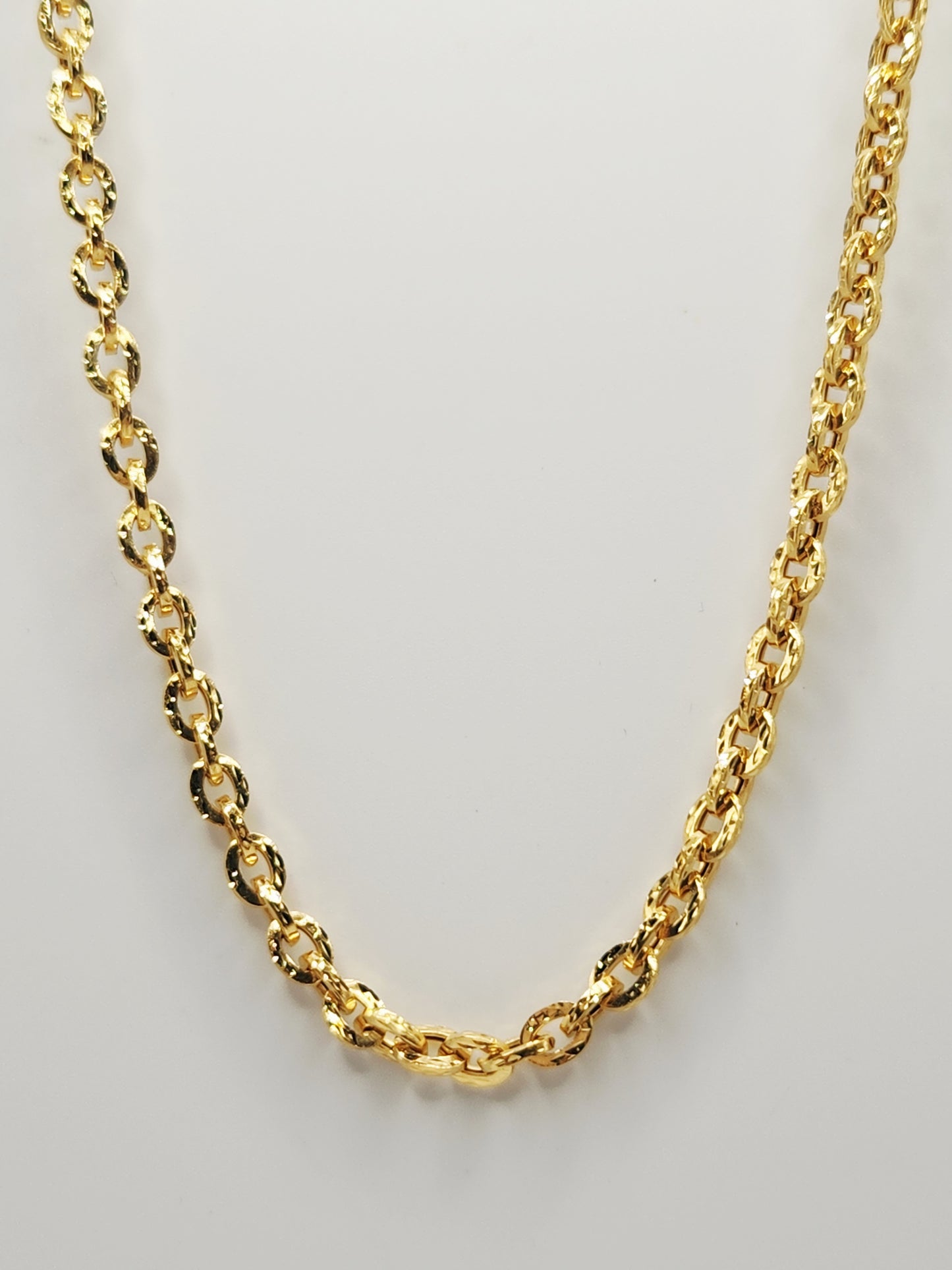 22K / 916 Gold - Inspire Ivry Queen Oval Necklace - 12.62 gm