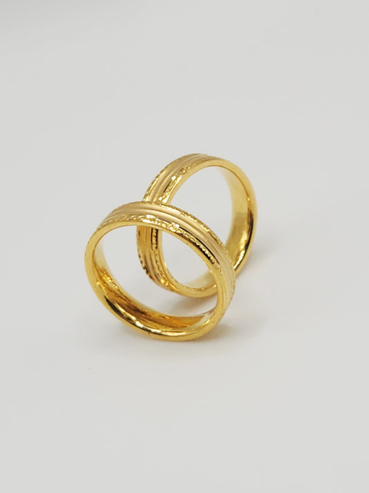 22K / 916 Gold - Inspire Ivry Olivia Dot Rim Ring - 3.43 gm