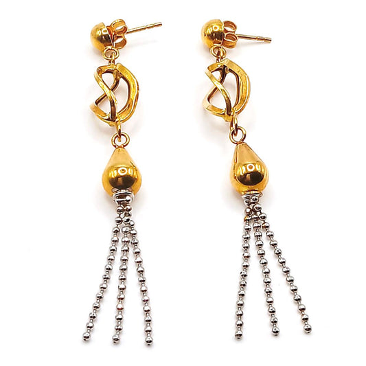 22K / 916 Gold - Inspire 2 Tones Pendulous Earring - 6.32 gm