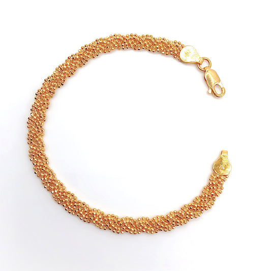 22K / 916 Gold - Ball Braided Bracelet - 7.06 gm