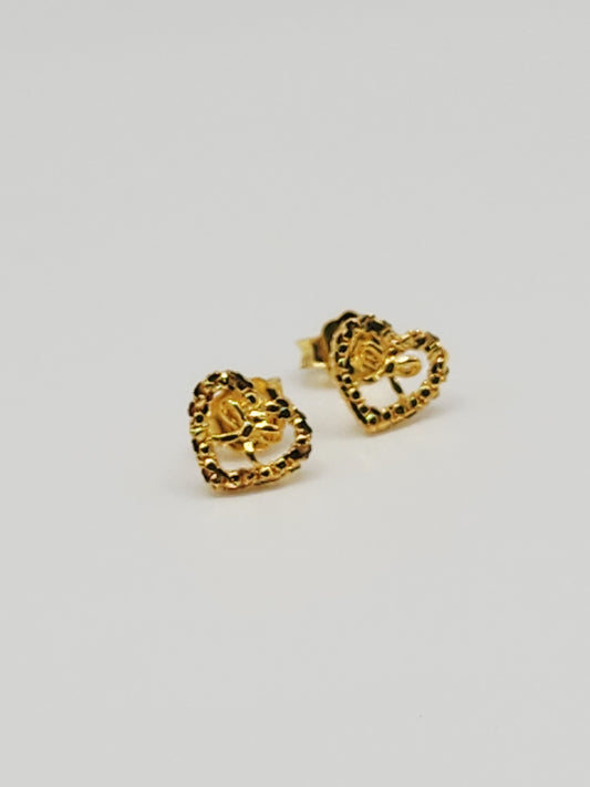 22K / 916 Gold - Inspire Ivry Hazel Heart Earring - 1.58 gm