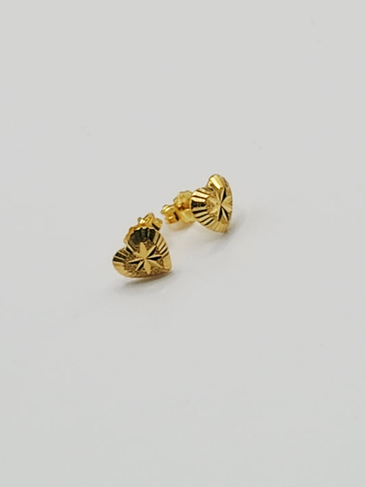 22K / 916 Gold - Inspire Ivry Hazel Heart Earring - 1.44 gm