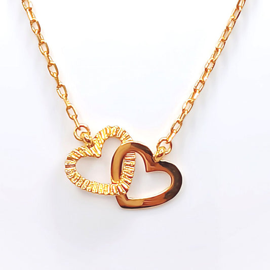 22K / 916 Gold - Double Heart Necklace - 6.68 gm