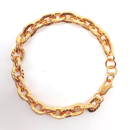 22K / 916 Gold - Round Halo Bracelet - 7.06 gm